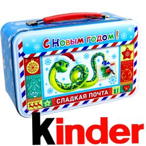 Сладкий подарок на Новый Год в картонной упаковке весом 430 грамм по цене 2136 руб в Ясногорске