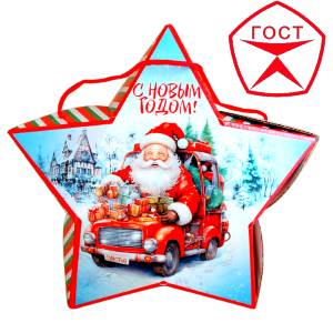 Детский подарок на Новый Год в жестяной упаковке весом 950 грамм по цене 1182 руб в Ясногорске